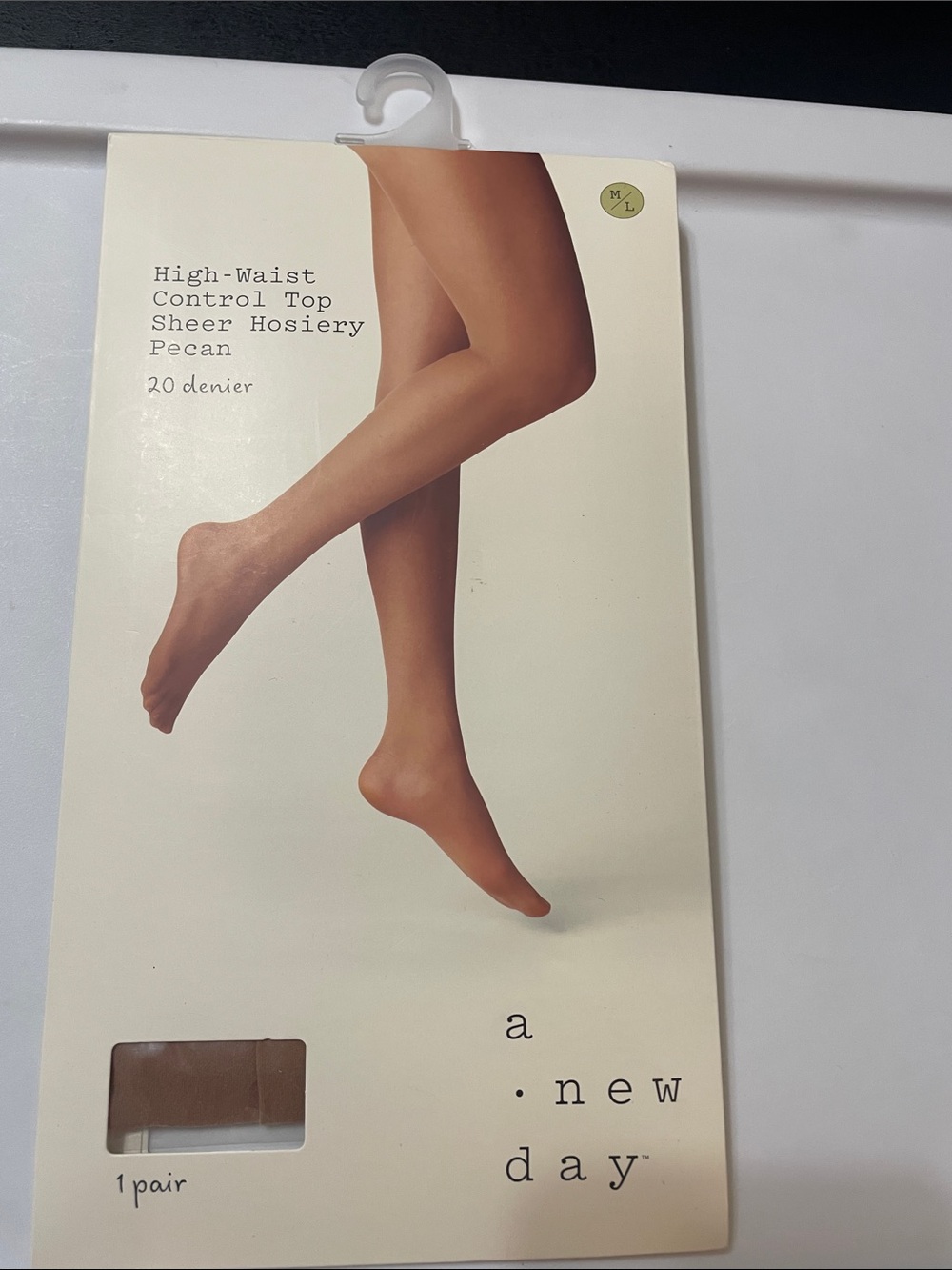 a new day Sheer Hosiery in Pecan Brown brand new still in package size M/L